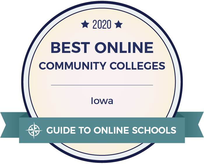 2020 Best Online Community Colleges Iowa logo