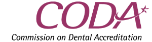 Commission on Dental Accreditation logo.