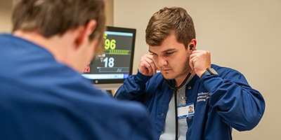 Students in the health lab