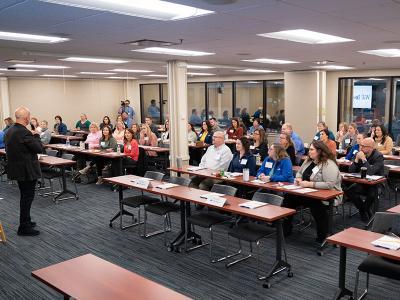 An event held in the Town Clock Business Center