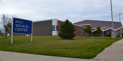 The Waukon Center entrance.