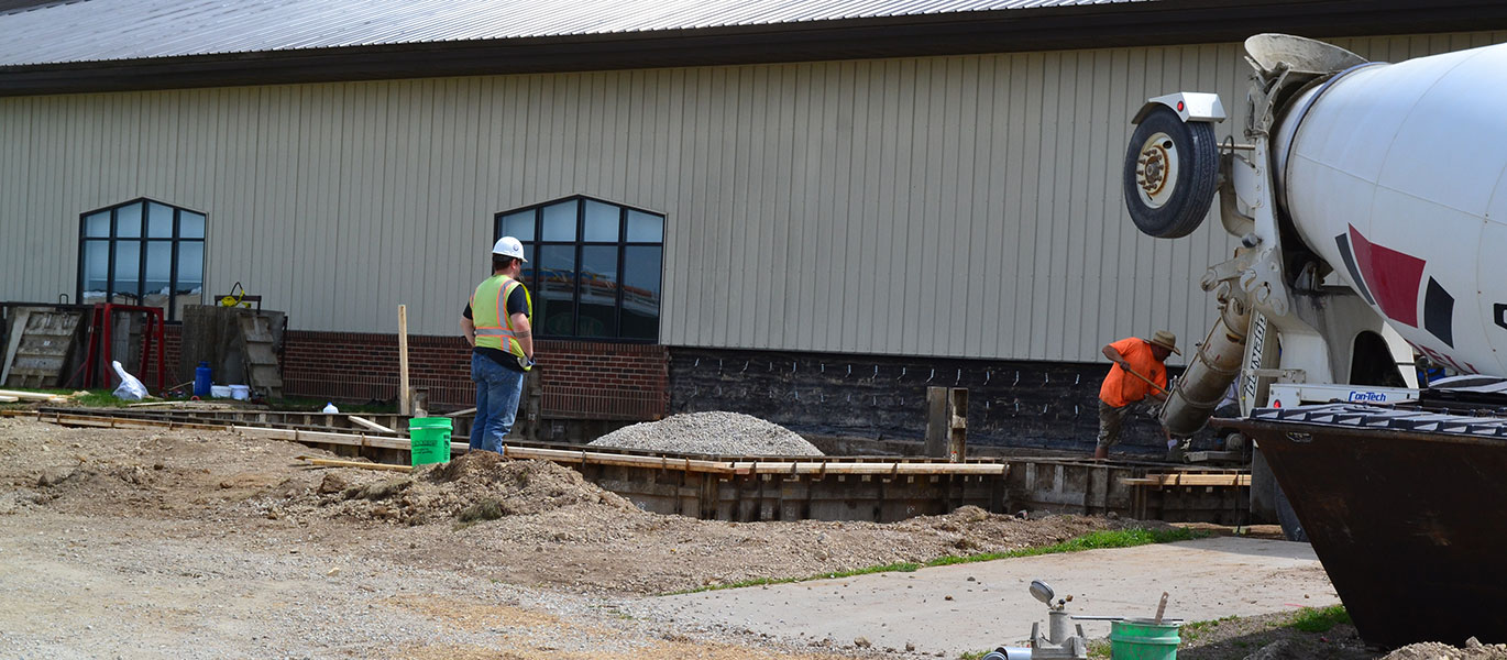 Photo of vet tech lab addition july 2019.