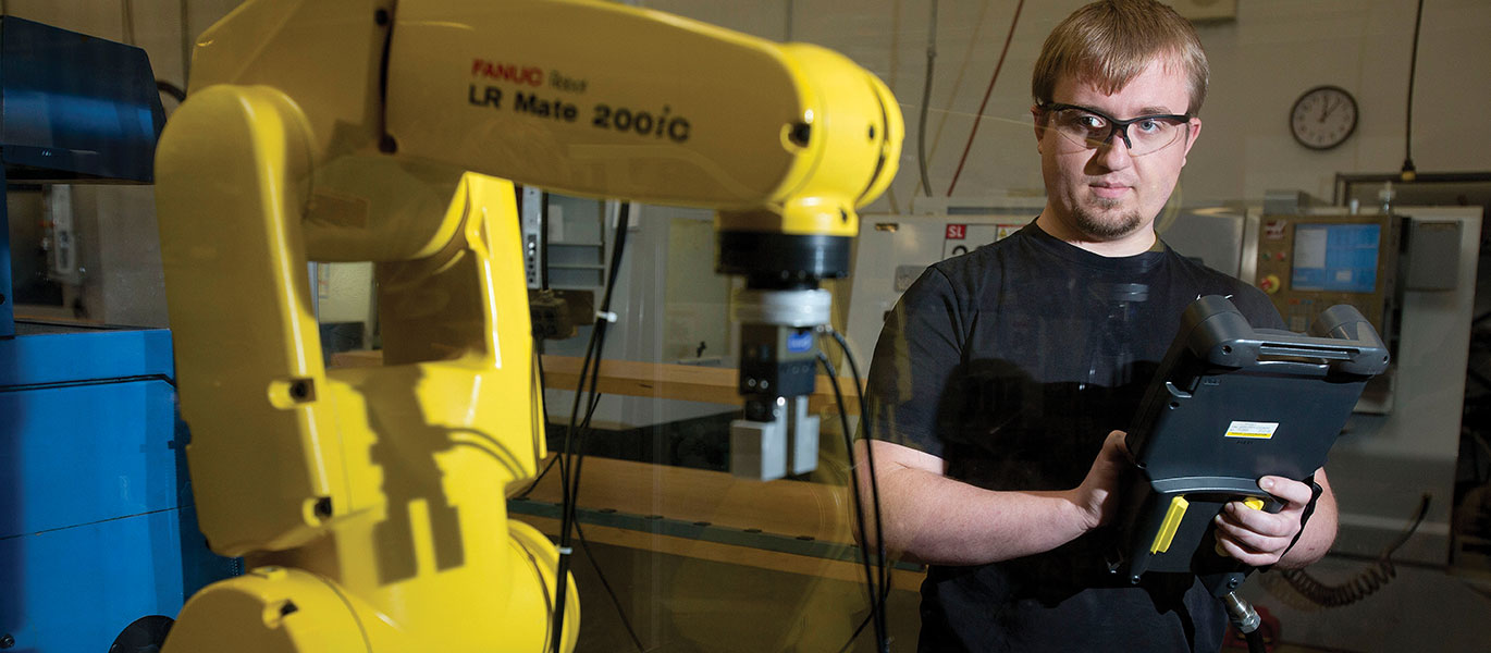 Photo of robotic welder.