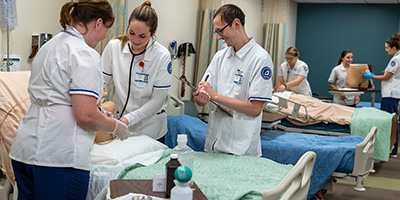 NICC Nursing students train in lab on campus_tile