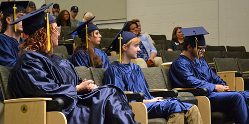 HSED graduates in caps and gowns