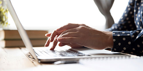 someone working on a laptop